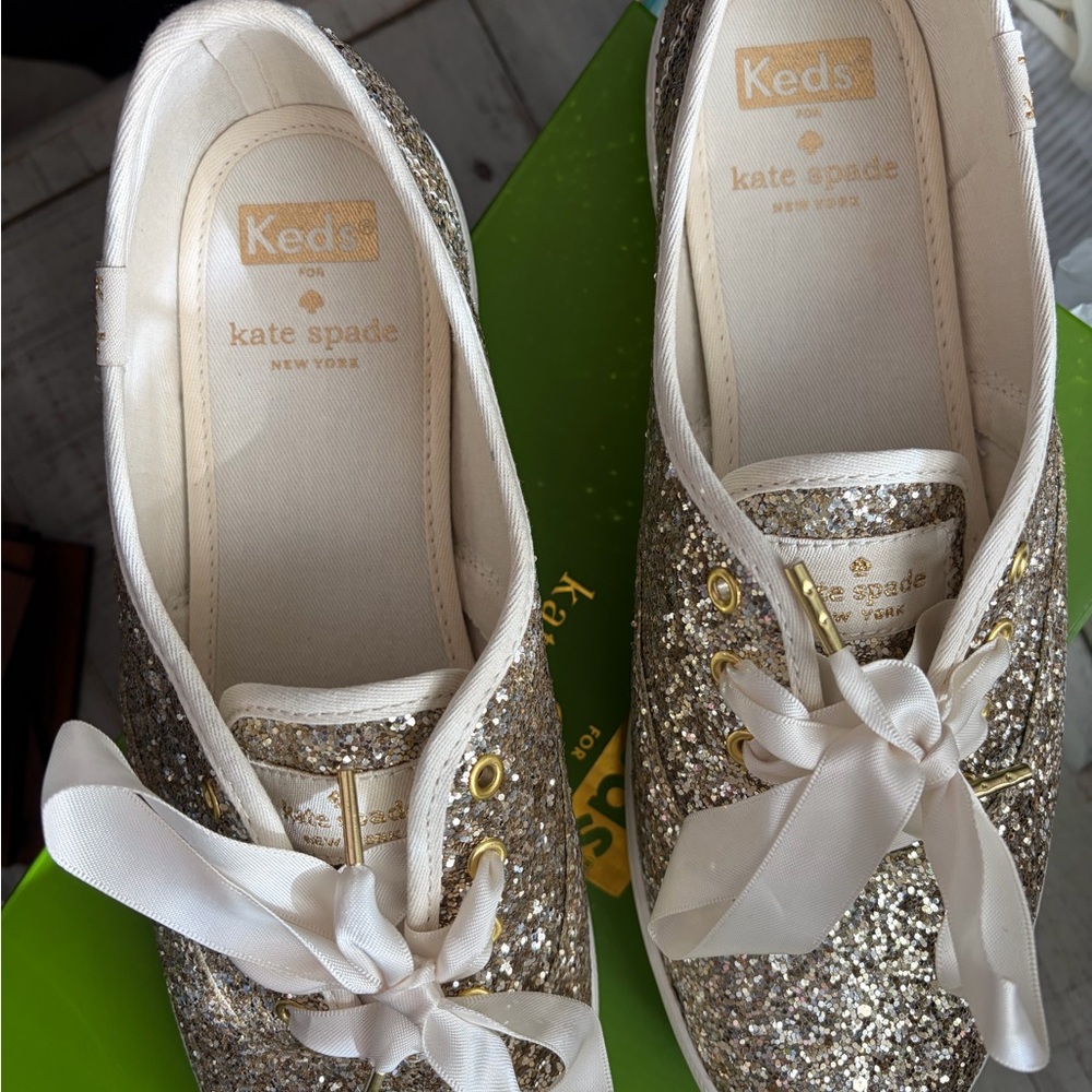 Kate Spade Glittering Gold Sneakers